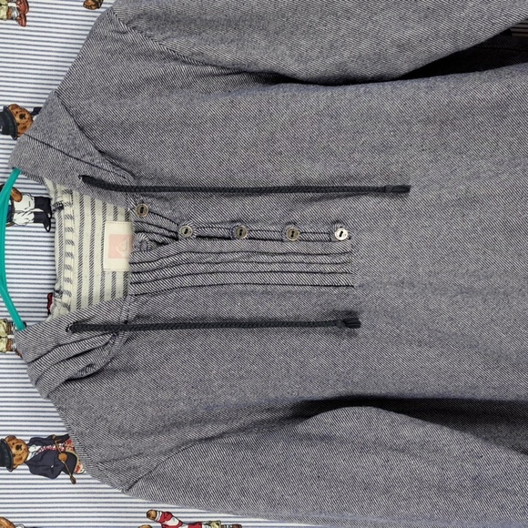 Quicksilver 2012 Women's XS med wash fade denim pullover hooded jacket - Picture 2 of 8